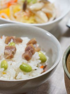 塩豚の炊き込み御飯(シャトルシェフ編)-レシピのメイン写真