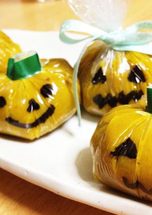 アズキアイスで！茶巾かぼちゃ-レシピのメイン写真