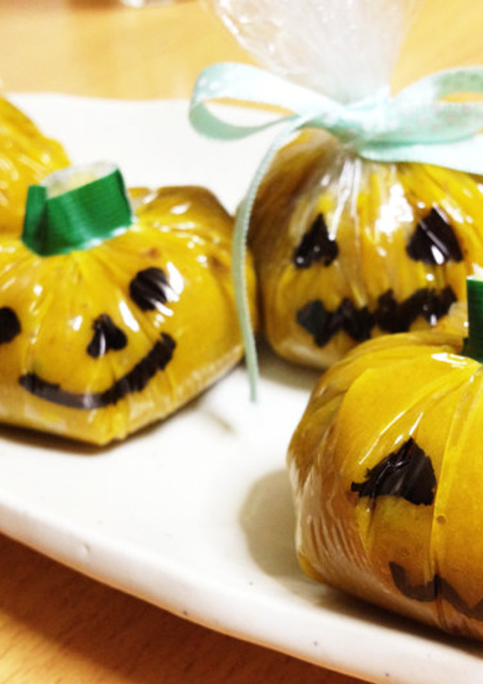 アズキアイスで！茶巾かぼちゃ-レシピのメイン写真