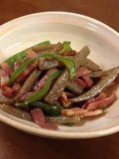 こんにゃくのバター醤油炒め-レシピのメイン写真