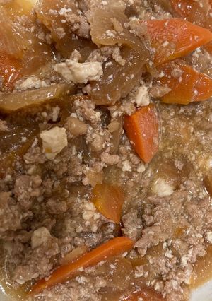 大根と人参、豆腐、鶏ひき肉煮-レシピのメイン写真