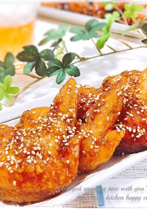 【居酒屋】❀甘辛タレの手羽先唐揚げ❀-レシピのメイン写真