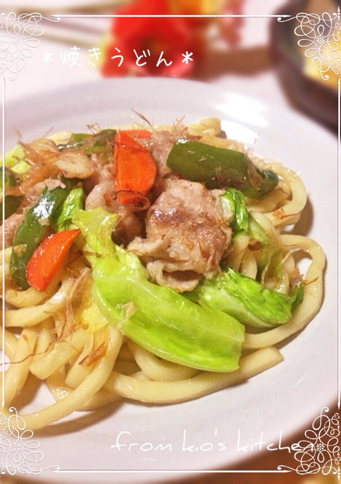 めんつゆで✻簡単✻焼きうどん♬-レシピのメイン写真
