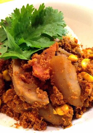 筑前煮とおからの残り物でドライカレー-レシピのメイン写真