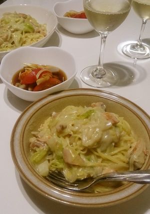 鮭とキャベツのクリームパスタ-レシピのメイン写真