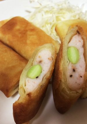 海老と枝豆の春巻き-レシピのメイン写真