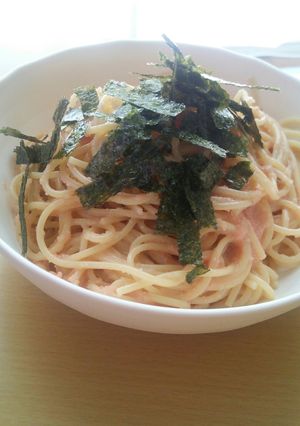 にんにくと昆布茶でうっま!明太子パスタ♪-レシピのメイン写真