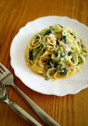 牛乳で♡ほうれん草のｸﾘｰﾑﾊﾟｽﾀ-レシピのメイン写真