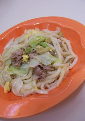 豚肉とキャベツの焼きうどん-レシピのメイン写真
