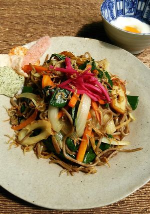 カレー香る白だし焼蕎麦～華麗なる碧蕎麦～-レシピのメイン写真
