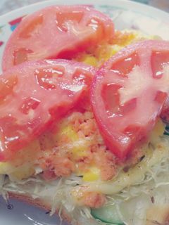 ボリューム満点鮭フレークトースト-レシピのメイン写真