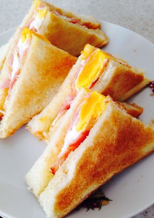 簡単☆ベーコンエッグでホットサンド-レシピのメイン写真