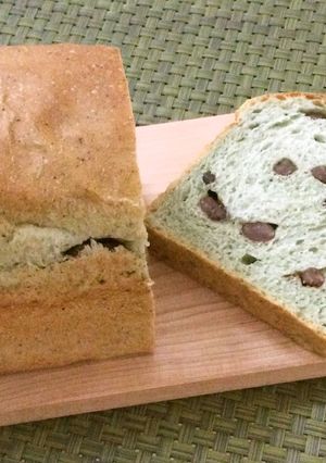 よもぎと小豆の食パン-レシピのメイン写真