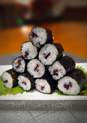 赤梅紫蘇の細巻き寿司-レシピのメイン写真