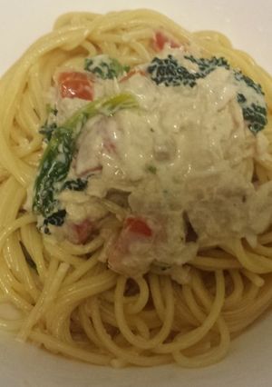 ツナのクリームパスタ-レシピのメイン写真