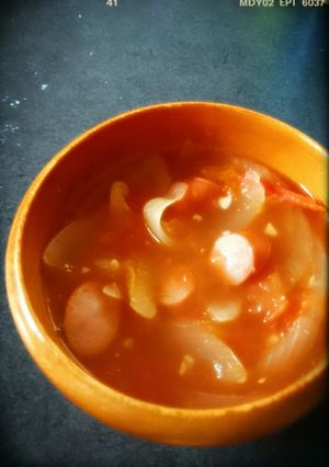 トマトと玉ねぎのﾄﾛﾄﾛｽｰﾌﾟ-レシピのメイン写真