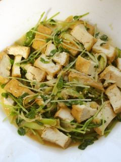 豆苗と厚揚げのあえもの-レシピのメイン写真