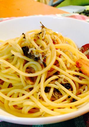 男のかんたん 高菜とジャコのパスタ-レシピのメイン写真