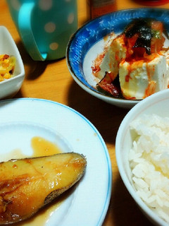 カレイの煮付けと韓国風とうふ!-レシピのメイン写真
