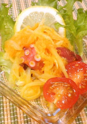 人参ドレッシングＤＥ美味しい！タコマリネ-レシピのメイン写真