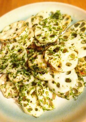 めちゃ美味しい蓮根と青のり最高(^^)-レシピのメイン写真