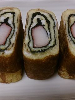 お弁当に★カニカマ&のり巻き厚焼き卵-レシピのメイン写真