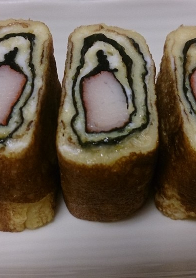お弁当に★カニカマ＆のり巻き厚焼き卵-レシピのメイン写真