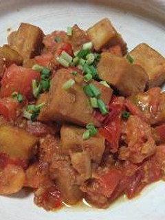 揚げ高野豆腐とトマトの炒め物-レシピのメイン写真