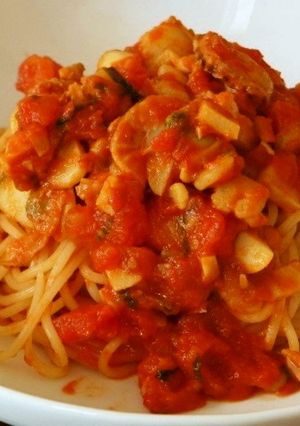 シーフードの具だくさんトマトパスタ♫-レシピのメイン写真
