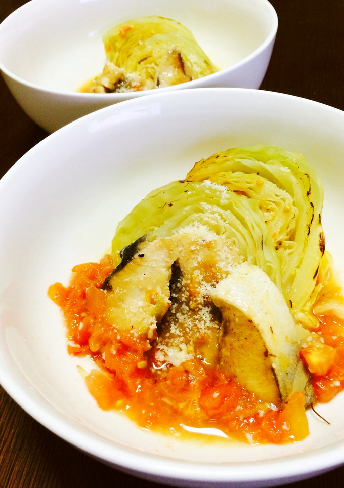 ぶりとキャベツのトマト煮 　-レシピのメイン写真
