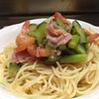 夏野菜と生ハムレモンの冷製パスタ