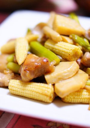 鶏肉とコリコリ野菜の黒酢炒め-レシピのメイン写真