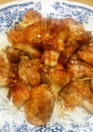 鶏モモ肉のカリカリ甘辛酢ソ−スかけ-レシピのメイン写真