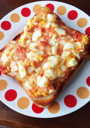 食パンアレンジ！たまご明太トースト♪-レシピのメイン写真