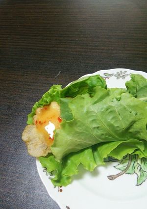 簡単ヘルシー葉っぱで包んだ菜摘チキン-レシピのメイン写真