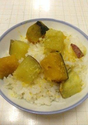 サツマイモ＆カボチャご飯…(o˘◡˘o)-レシピのメイン写真