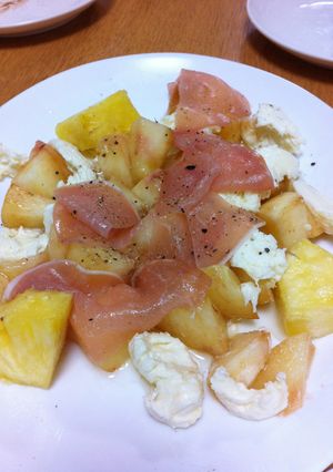 桃の前菜サラダ(バルサミコ酢)-レシピのメイン写真