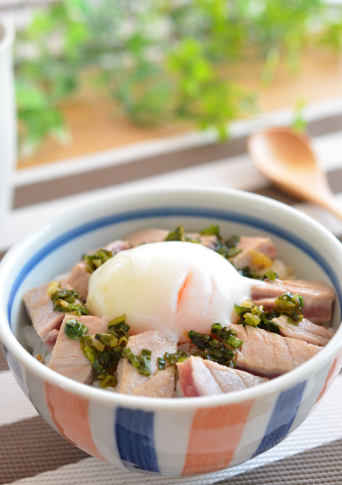 鮪のレアステーキ丼✿温卵添え-レシピのメイン写真