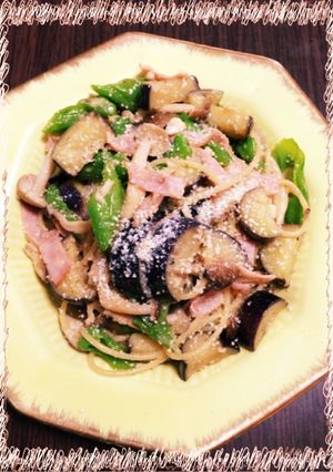 しめじ・茄子・獅子唐の和風ペペロンチーノ-レシピのメイン写真