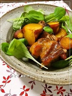 さつま芋とスペアリブ✿和梨りんごの照り煮-レシピのメイン写真