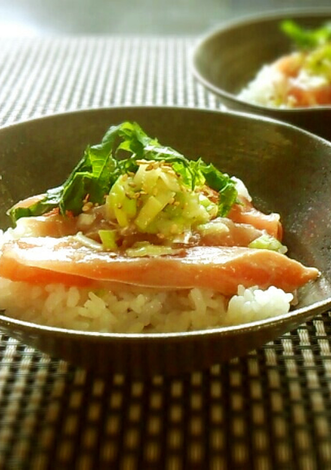 減塩♪まぐろとねぎの　追いかつお丼-レシピのメイン写真
