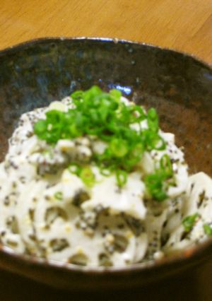 蓮根ととんぶりのマヨマスタード和え-レシピのメイン写真