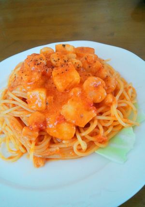 トマトクリームパスタ！簡単-レシピのメイン写真