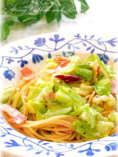 キャベツとベーコンのペペロンチーノ-レシピのメイン写真