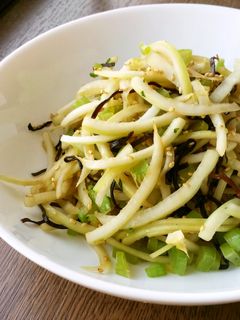 大根の皮と葉の塩昆布きんぴら☆-レシピのメイン写真
