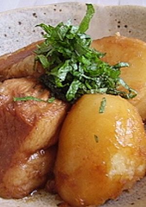 豚の角煮じゃが☆大葉にんにく醤油風味☆-レシピのメイン写真