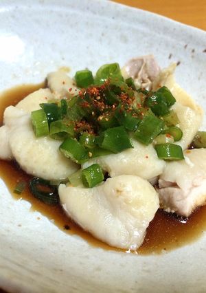 鶏皮で一品♫簡単ヘルシーなねぎ皮ポン酢-レシピのメイン写真