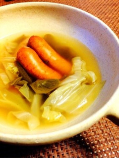 【20分】じゅん菜とウインナー和風スープ-レシピのメイン写真
