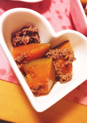 ＊ホクホク甘〜いかぼちゃのそぼろ煮＊-レシピのメイン写真