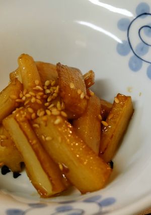 簡単!れんこんの甘辛炒め-レシピのメイン写真